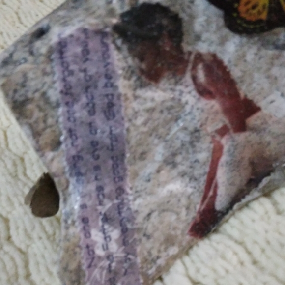 Handcrafted decoupage inspirational rock or paper weight - Picture 6 of 7